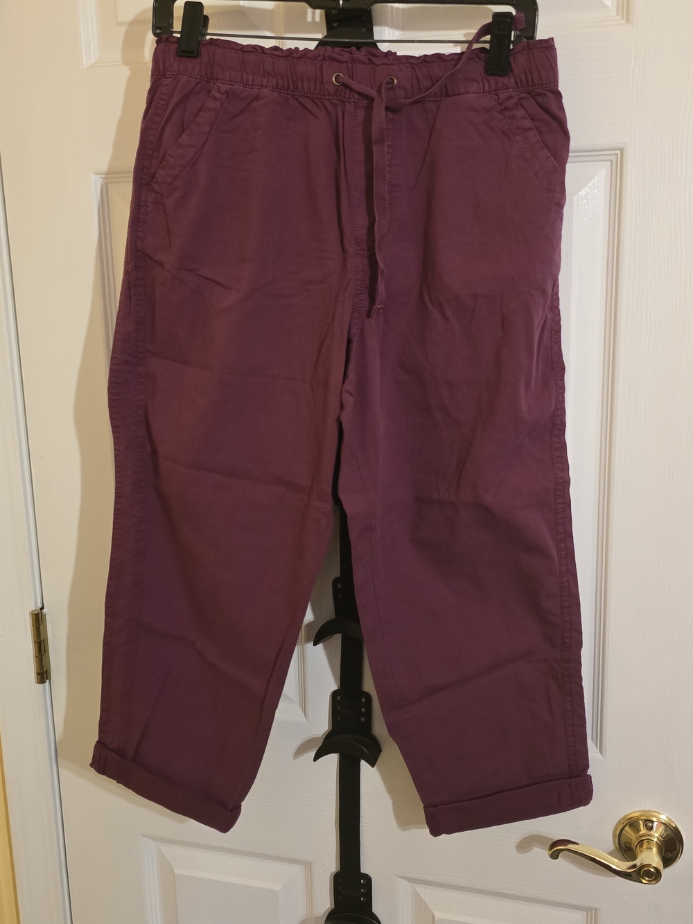 Sonoma Plum Elastic Waist Capris